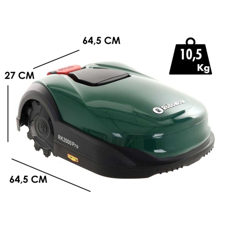 Robomow RK 2000 PRO robottiruohonleikkuri, 2 000 m², 18 V, 21 cm