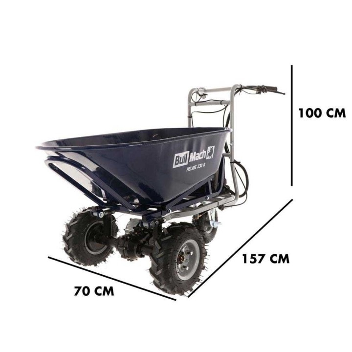 BullMach Helios 230 D akkukäyttöinen moottorikottikärry, 500 W, 48 V, 110 l, 230 kg