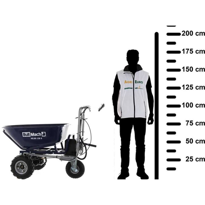 BullMach Helios 230 D akkukäyttöinen moottorikottikärry, 500 W, 48 V, 110 l, 230 kg