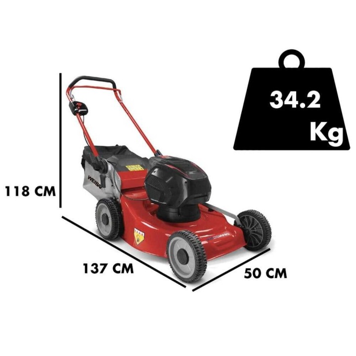 Weibang WB452HE akkuruohonleikkuri, 120 V, 4 Ah, 45 cm, 800 W