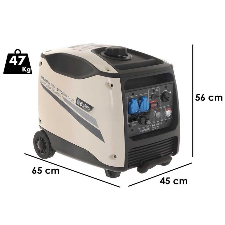 BlackStone B-iG 4000 ES invertterigeneraattori, 3,8 kW, 230 V, trolley-rakenne