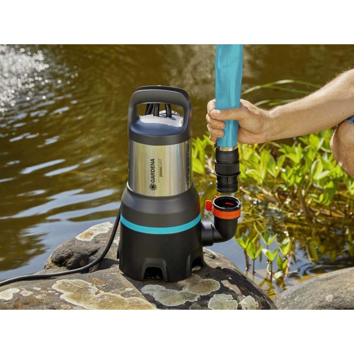 Gardena 25000 uppopumppu likavedelle, 1 100 W, 25 000 l/h, ruostumaton teräs