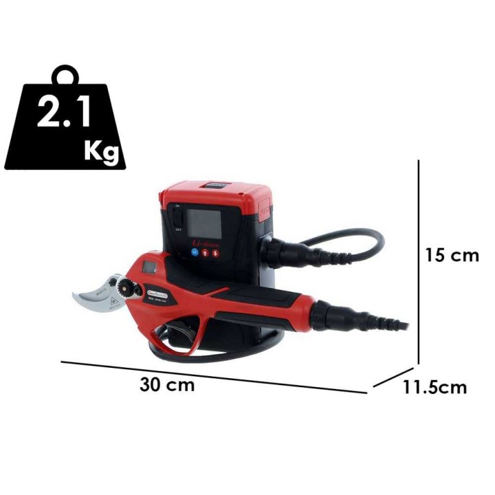 GeoTech Pro ESP 460-2 EVO sähköiset oksasakset, 40 mm, 43,2 V, 4 Ah