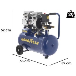 Goodyear GY2510OF öljytön sähkökompressori 24 l 8 bar 1 HP