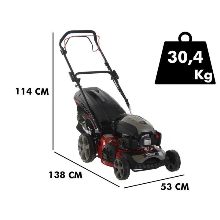 AMA TRX 465 itsevetävä bensiiniruohonleikkuri, 4 in 1, 46 cm, 145 cm³