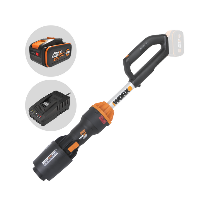 Worx Hyper WG543E akkupuhallin 20 V 4 Ah 209 km h
