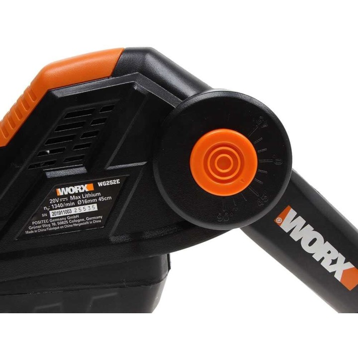 Worx WA0308 pensasleikkurilisäosa jatkovarteen, 20 V, 45 cm
