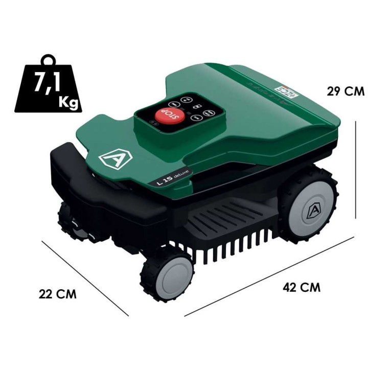 Ambrogio L15 Deluxe robottiruohonleikkuri, 600 m², 25,9 V, Bluetooth, rajalanka