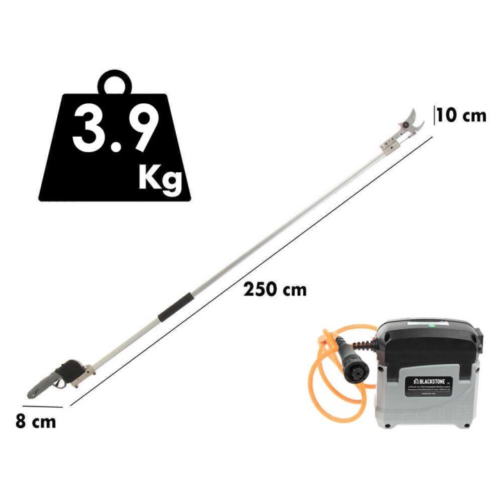 BlackStone 450 BP sähköinen oksasaksa varrella, 37 V, 5,2 Ah, 250 cm
