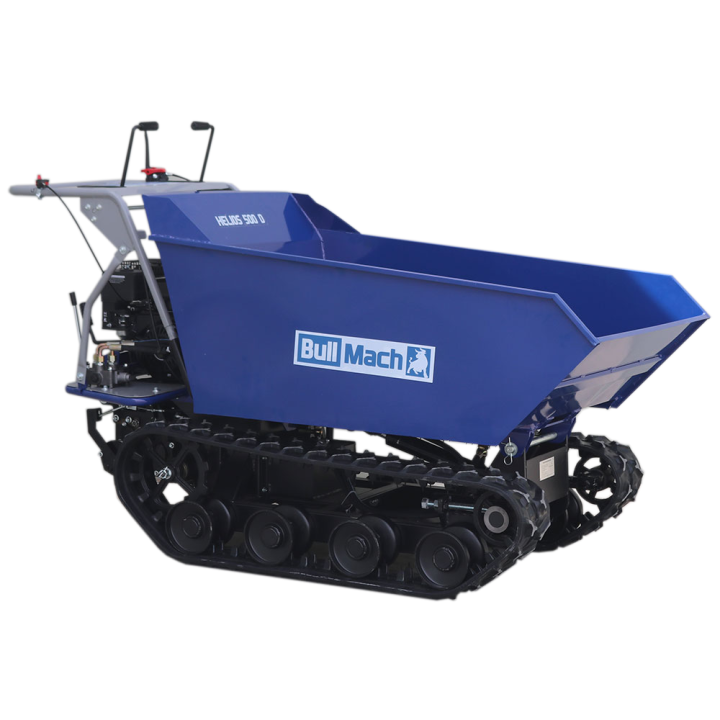 BullMach Helios 500 D telaketjudumpperi hydraulinen kippilava 500 kg 7 HP bensiini