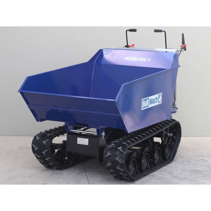 BullMach Helios 500 D telaketjudumpperi, hydraulinen kippilava, 500 kg, 7 HP, bensiini