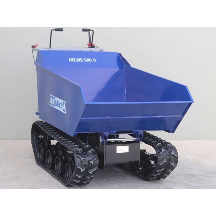 BullMach Helios 500 D telaketjudumpperi, hydraulinen kippilava, 500 kg, 7 HP, bensiini