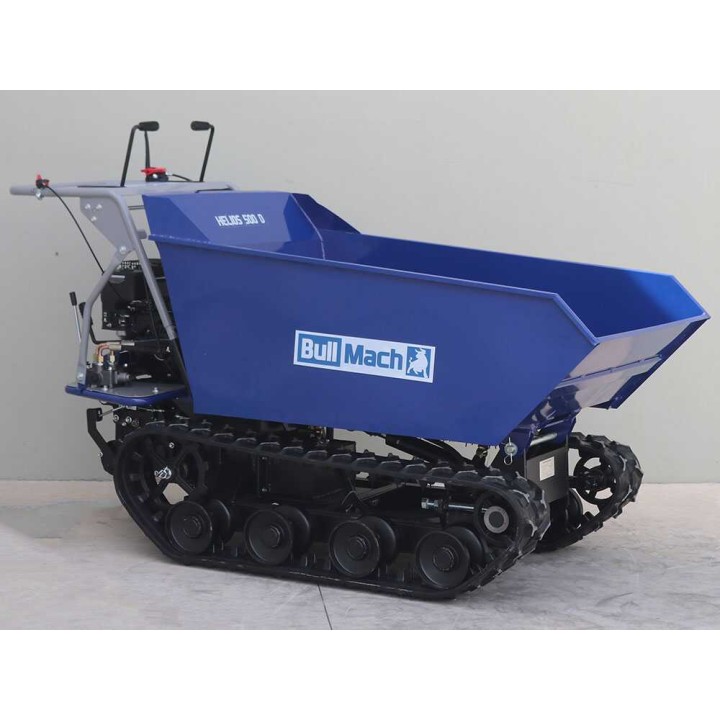 BullMach Helios 500 D telaketjudumpperi, hydraulinen kippilava, 500 kg, 7 HP, bensiini