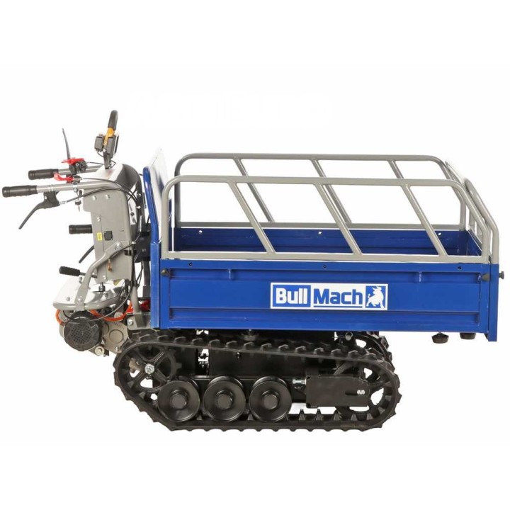 BullMach Helios 450 EB sähkötoiminen telaketjukottikärry, 450 kg, 60 V 20 Ah, jatkettava lava