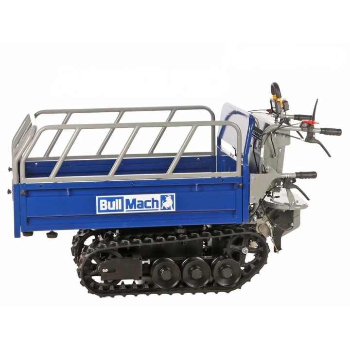 BullMach Helios 450 EB sähkötoiminen telaketjukottikärry, 450 kg, 60 V 20 Ah, jatkettava lava