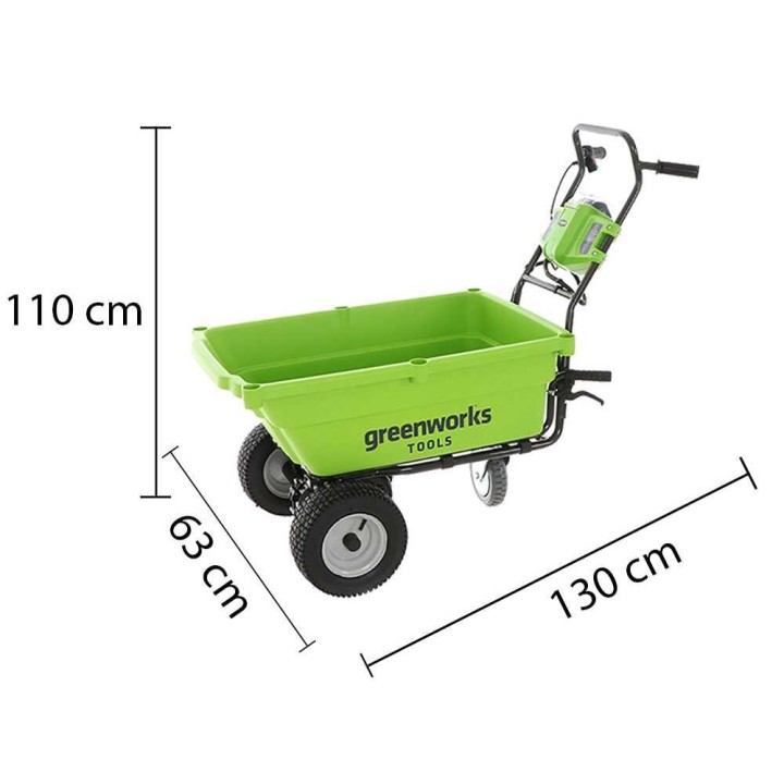 Greenworks G40GC akkukärry, 300 W, 40 V, 106 l, ilman akkua ja laturia