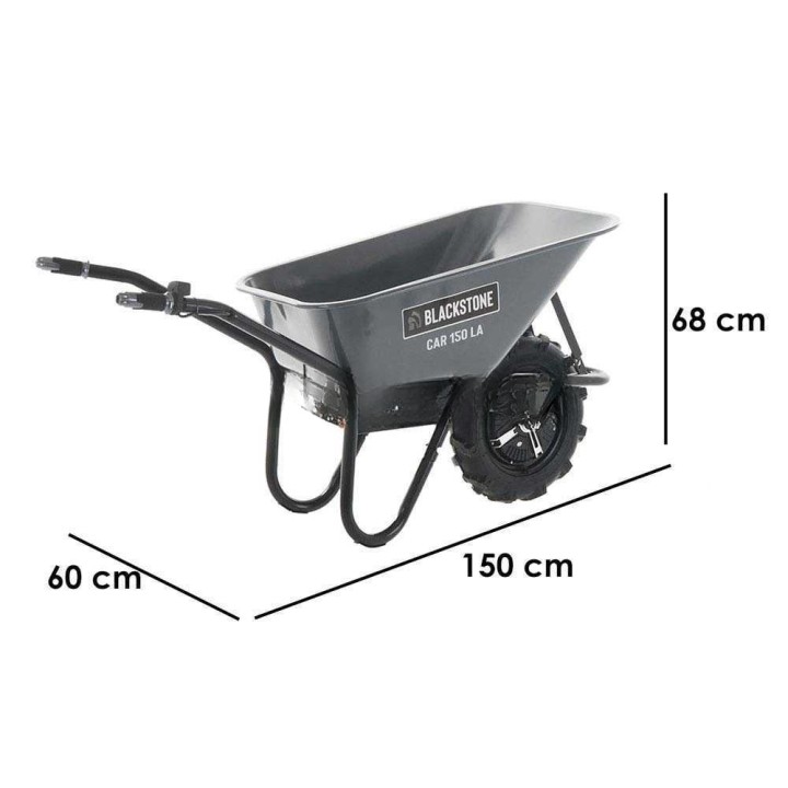 BlackStone CAR 150-M80 sähköinen kottikärry, 500 W, 24 V, 80 l, 150 kg