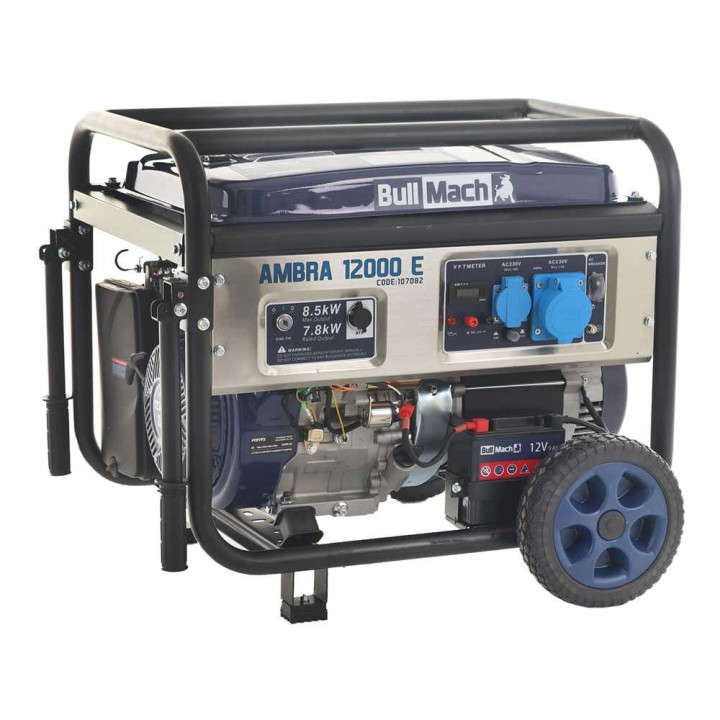 BullMach AMBRA 12000 E bensiinikäyttöinen aggregaatti, 8,5 kW, 230 V
