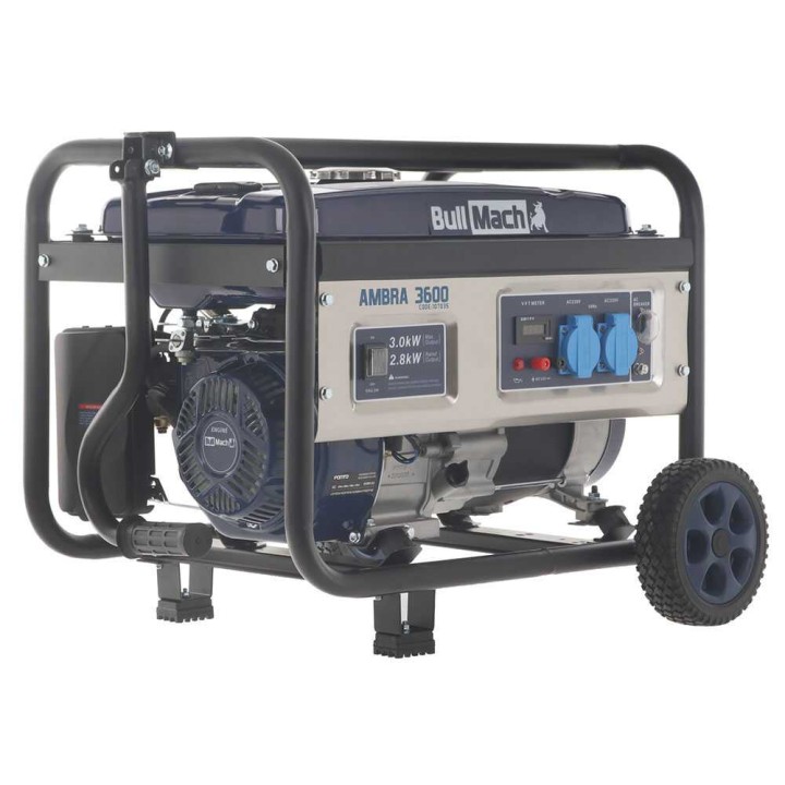 BullMach AMBRA 3600 bensiinikäyttöinen generaattori, 3 kW, AVR, yksivaiheinen