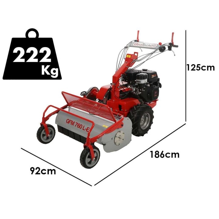 GeoTech-Pro GFM 760 L-E vasaramurskain, Loncin G420 FD, 15 HP, 76 cm