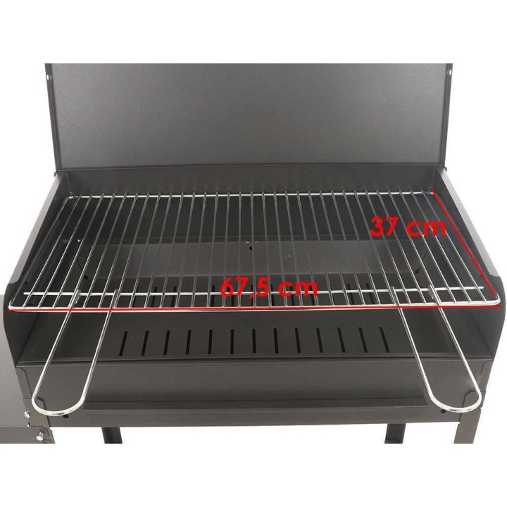 Mille Vanessa Large hiiligrilli, 67,5 × 37 cm, kansi ja 2 grillauskorkeutta
