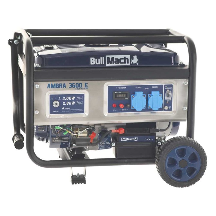 BullMach AMBRA 3600 E bensiinikäyttöinen generaattori, 2,8 kW, 230 V