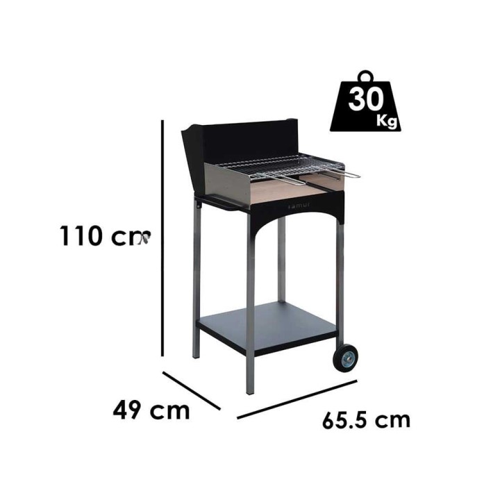 Famur BK 6 ECO puu- ja hiiligrilli, 1 752 cm², 48 × 36,5 cm
