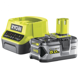 RYOBI 18 V 5 Ah litiumakku ja laturi