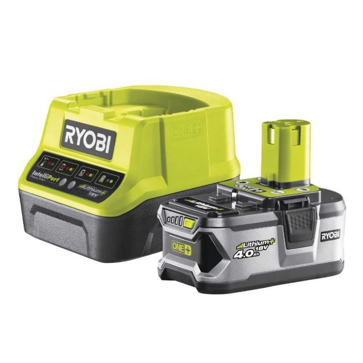RYOBI 18 V 5 Ah litiumakku ja laturi