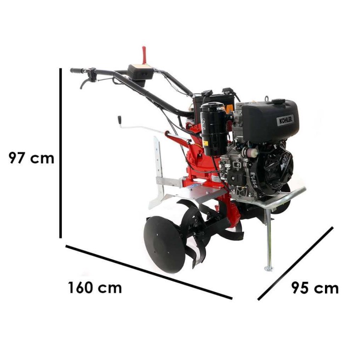 Diesse DS84 dieseljyrsin, 11 HP, sähköstartti, 95 cm, Lombardini/Kohler KD15-440