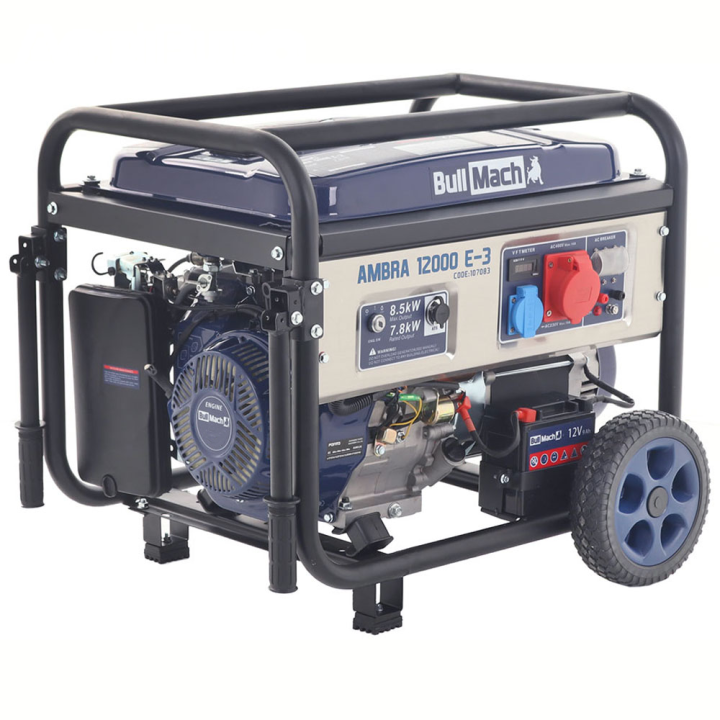 BullMach AMBRA 12000 E 3 kolmivaihegeneraattori 8 5 kW AVR bensiini