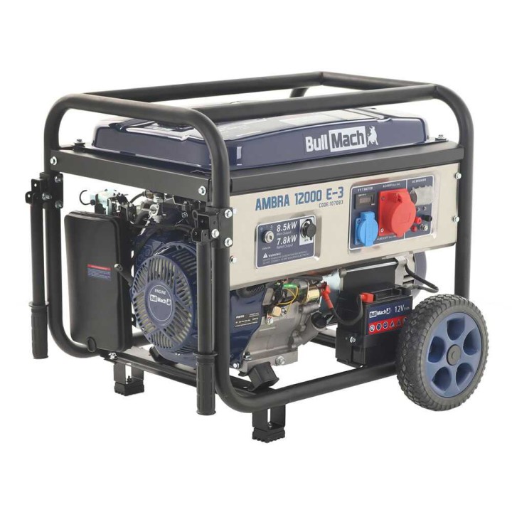 BullMach AMBRA 12000 E-3 kolmivaihegeneraattori, 8,5 kW, AVR, bensiini