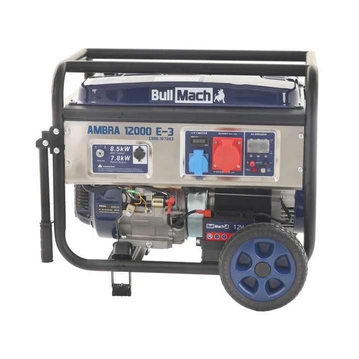 BullMach AMBRA 12000 E-3 kolmivaihegeneraattori, 8,5 kW, AVR, bensiini