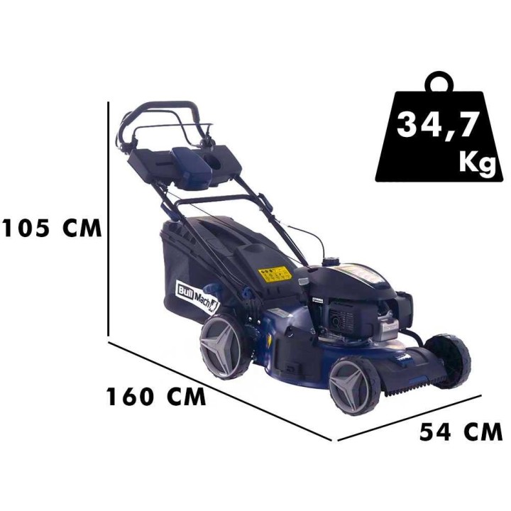 BullMach ACHILLE-51 H bensiiniruohonleikkuri, Honda GCVx200, 51 cm, 4-in-1