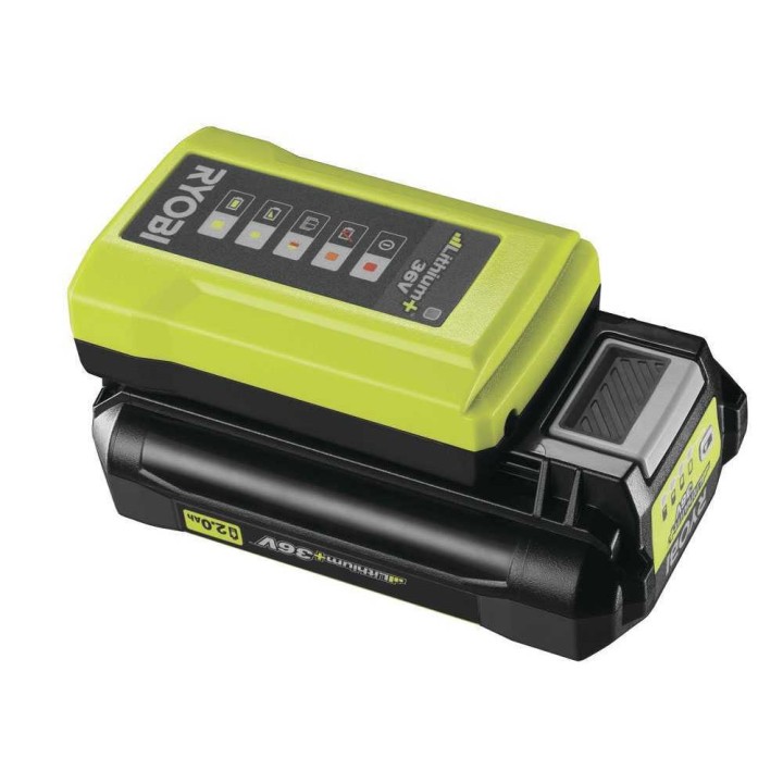 RYOBI litiumakku 36 V, 2,0 Ah ja laturi