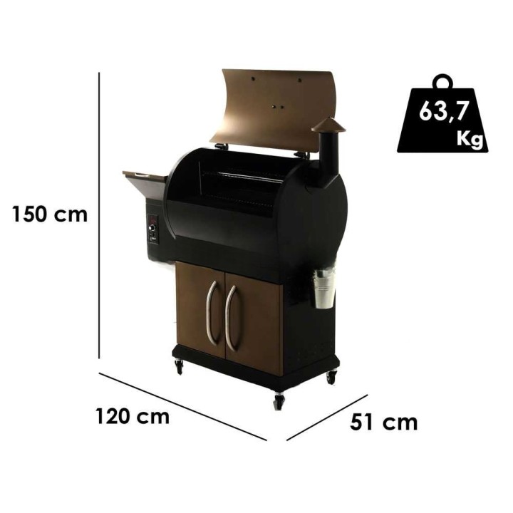 ZGrills ZPG-700D pellettigrilli, 4 477 cm², ruostumaton ritilä
