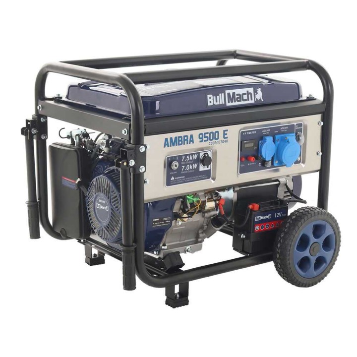BullMach AMBRA 9500 E bensiinikäyttöinen generaattori, 7,5 kW, 230 V, AVR