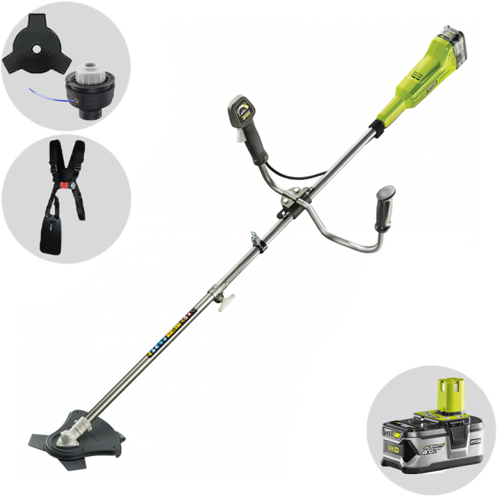 Ryobi RBC18X20B4F akkuraivaussaha 18 V 4 Ah langanpää ja terä