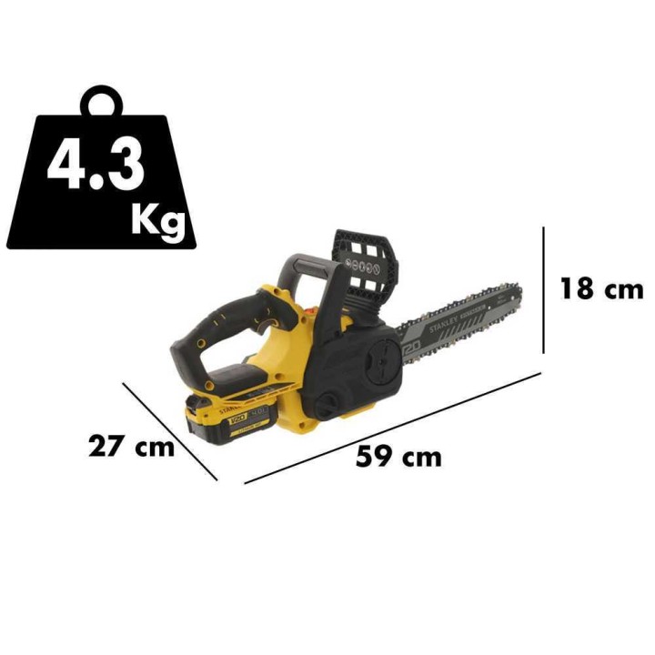 Stanley Fatmax V20 akkumoottorisaha, 18 V, 4 Ah, 30 cm:n laippa