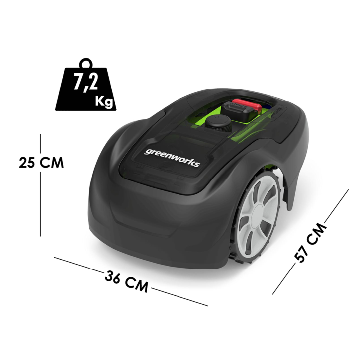 Greenworks OPTIMOW 5 robottiruohonleikkuri, 550 m², 20 V, Bluetooth