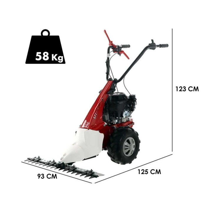 Eurosystems Minieffe RM moottoriniittokone, Loncin 196 cm³, 6,5 HP, 87 cm