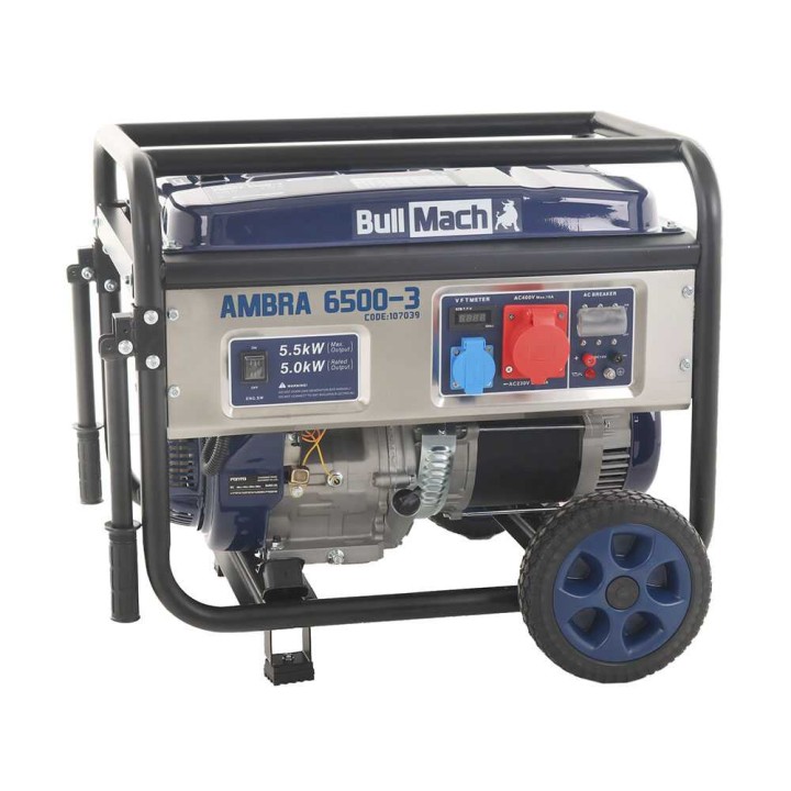 BullMach AMBRA 6500-3 kolmivaihegeneraattori, 5 kW, 5,5 kW, AVR