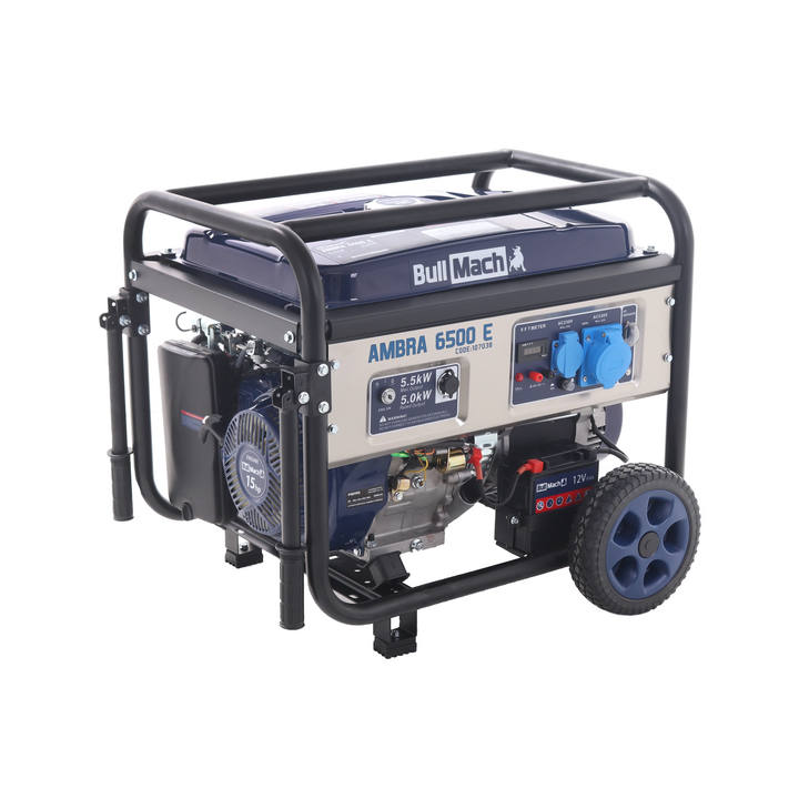 BullMach AMBRA 6500 E bensiinikäyttöinen generaattori 5 5 kW AVR 230 V