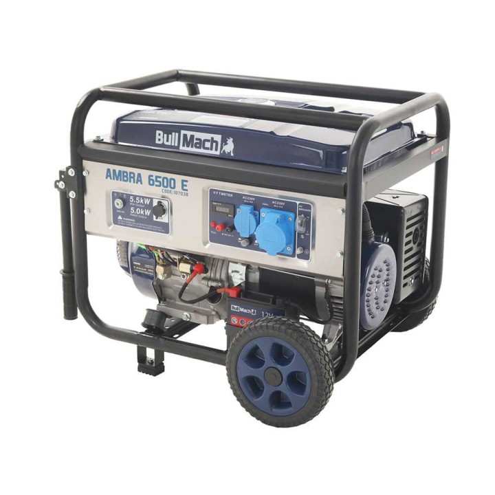 BullMach AMBRA 6500 E bensiinikäyttöinen generaattori, 5,5 kW, AVR, 230 V