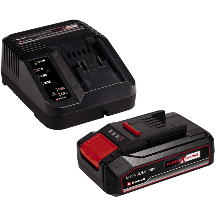 Einhell Power X Change akkusarja 18 V 2 5 Ah akku ja laturi