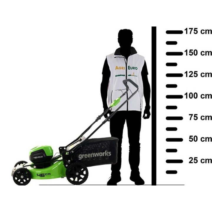 Greenworks GD40LM46HPK4 akkuruohonleikkuri, 40 V, 4 Ah, 46 cm