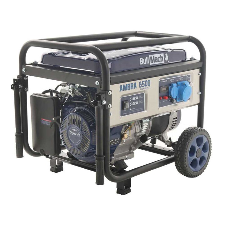 BullMach AMBRA 6500 bensiinikäyttöinen generaattori, 5,5 kW, AVR, 230 V