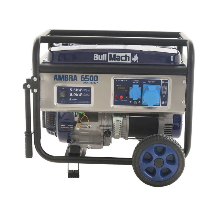 BullMach AMBRA 6500 bensiinikäyttöinen generaattori, 5,5 kW, AVR, 230 V