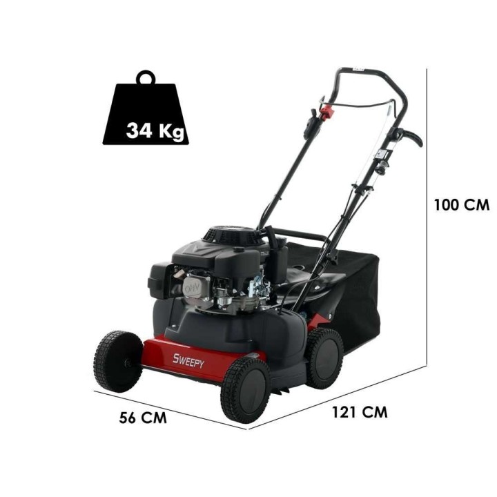 Eurosystem SWEEPY lakaisukone synteettiselle nurmelle, Loncin 196 OHV, 6,5 HP