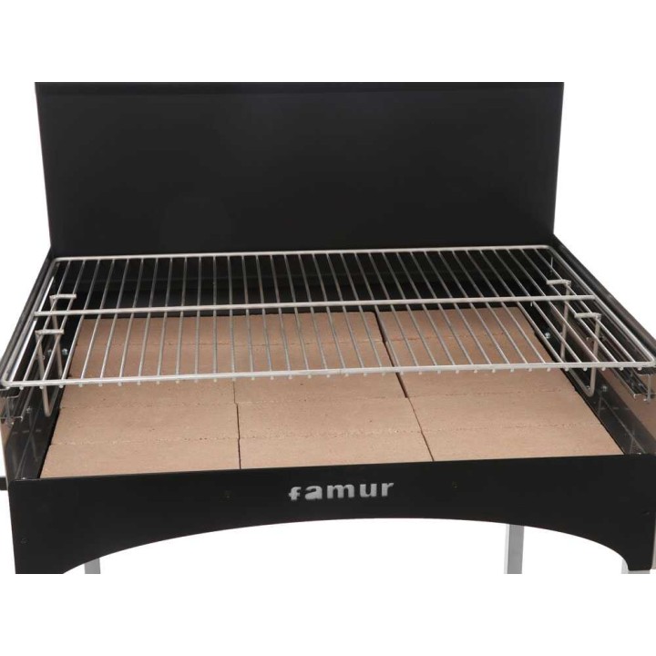 Famur BK 8 ECO puu- ja hiiligrilli, 70 × 47,5 cm, 3 325 cm²
